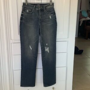 NYDJ Women's Straight Leg Jeans in Dark Blue